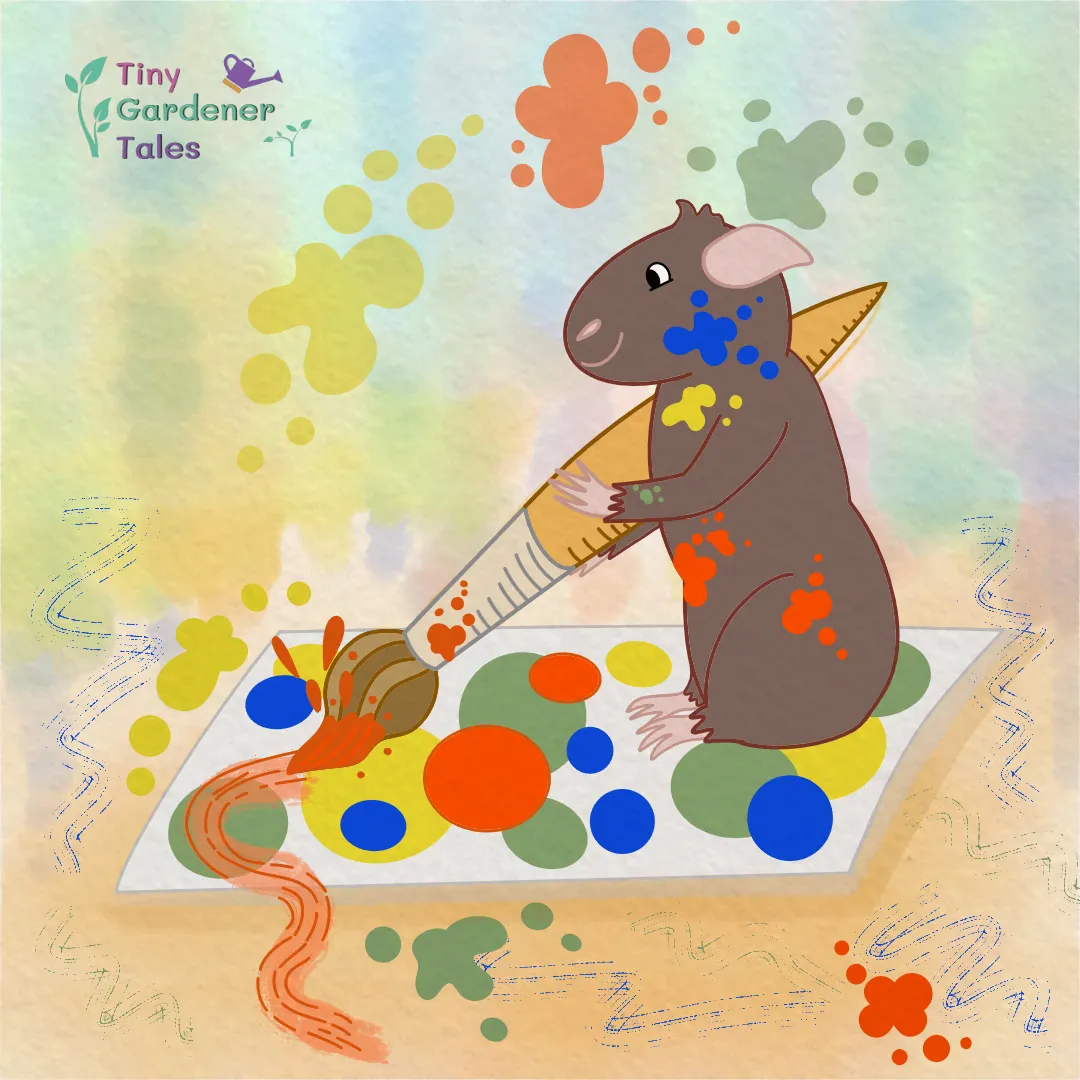 Kids gardening adventure with tiny animals